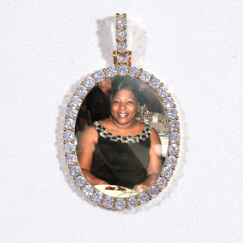 3D Oval Custom Picture Pendant