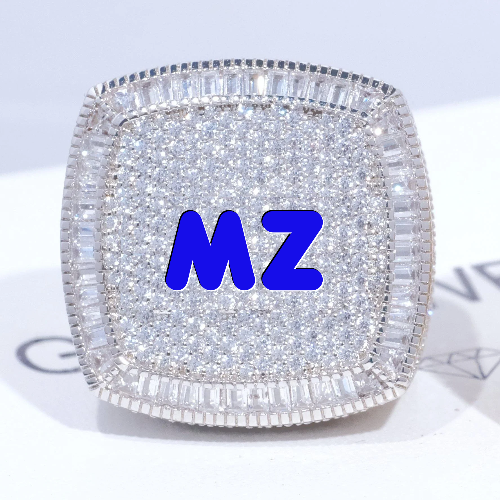 CUSTOM LETTER 3D ICED RING
