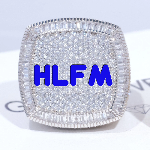 CUSTOM LETTER 3D ICED RING