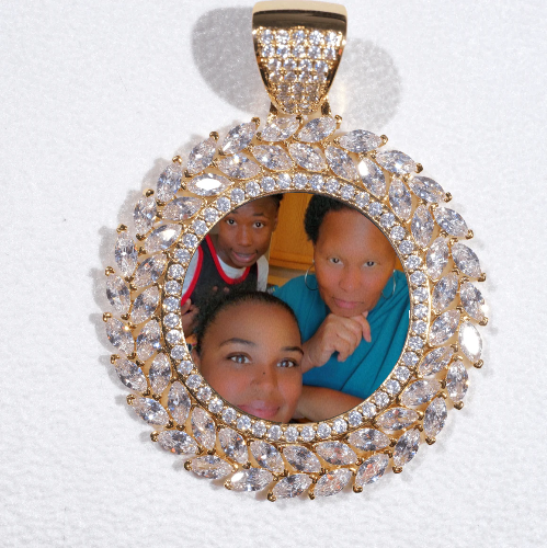 Large 3D Wheat Ear Custom Picture Pendant