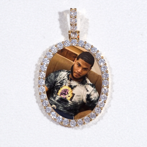 3D Oval Custom Picture Pendant