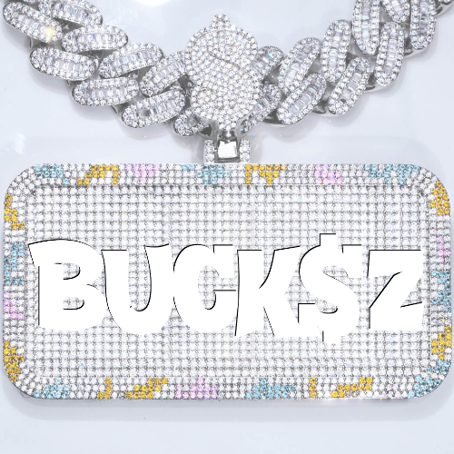CUSTOM LETTER NECKLACE 3D COLORFUL SQUARE