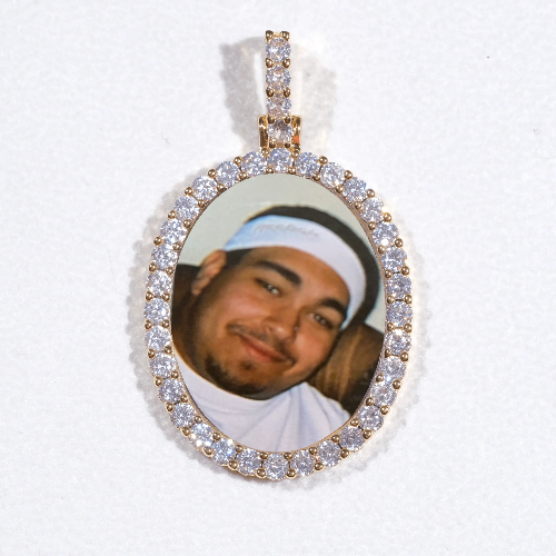 3D Oval Custom Picture Pendant