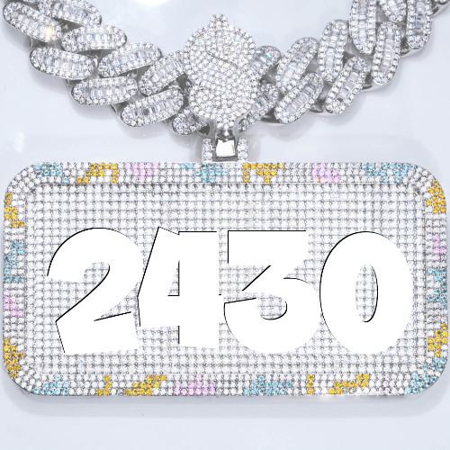 CUSTOM LETTER NECKLACE 3D COLORFUL SQUARE