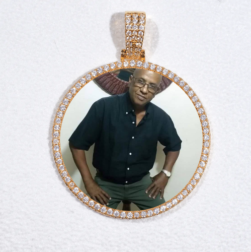 MEDIUM 3D CIRCLE CUSTOM PICTURE PENDANT