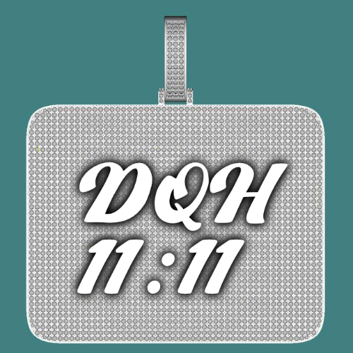 CUSTOM LETTER NECKLACE 3D BIG SQUARE