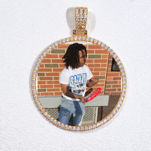 MEDIUM 3D CIRCLE CUSTOM PICTURE PENDANT