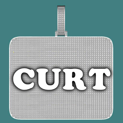 CUSTOM LETTER NECKLACE 3D BIG SQUARE