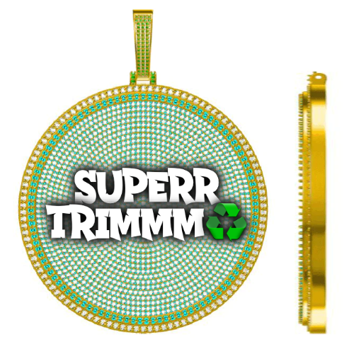 CUSTOM LETTER NECKLACE 3D BIG DISC