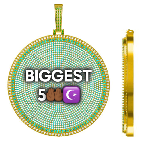 CUSTOM LETTER NECKLACE 3D BIG DISC