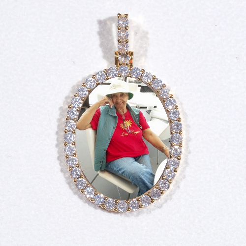 3D Oval Custom Picture Pendant