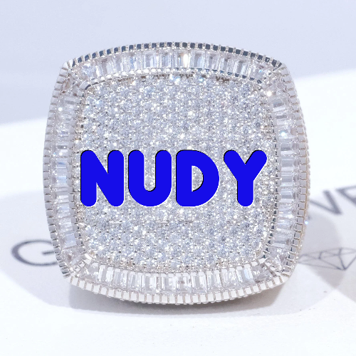 CUSTOM LETTER 3D ICED RING