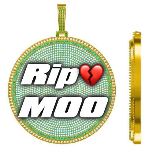 CUSTOM LETTER NECKLACE 3D BIG DISC