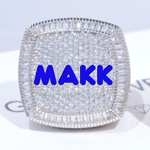 CUSTOM LETTER 3D ICED RING
