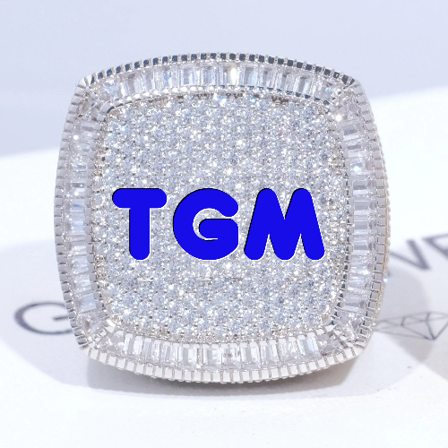 CUSTOM LETTER 3D ICED RING