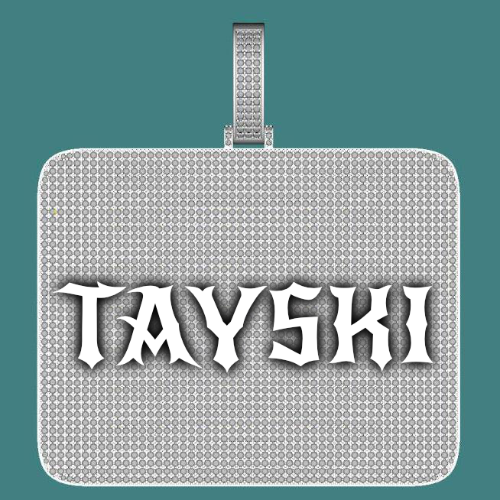 CUSTOM LETTER NECKLACE 3D BIG SQUARE