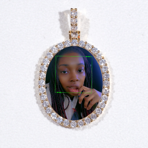 3D Oval Custom Picture Pendant