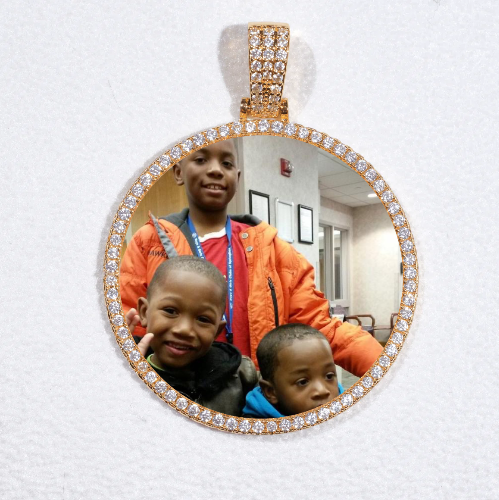 MEDIUM 3D CIRCLE CUSTOM PICTURE PENDANT