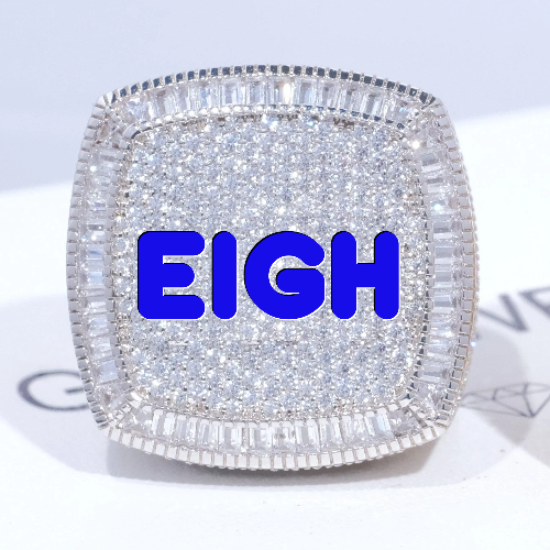 CUSTOM LETTER 3D ICED RING