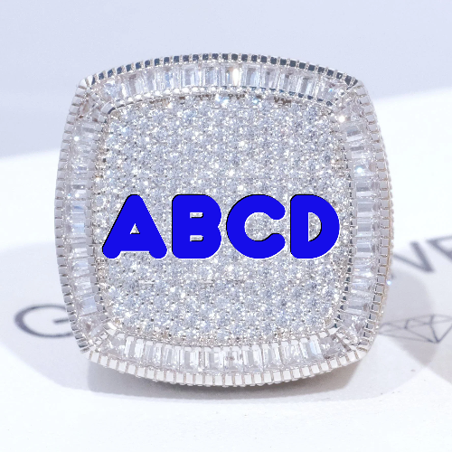 CUSTOM LETTER 3D ICED RING