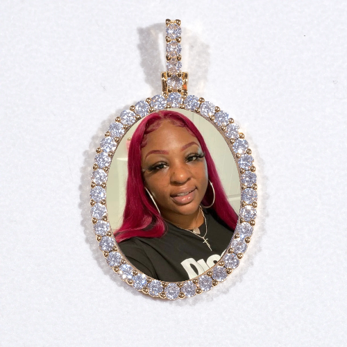 3D Oval Custom Picture Pendant
