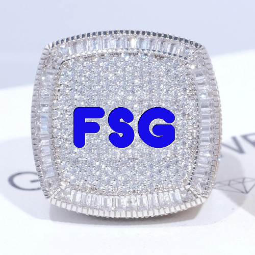 CUSTOM LETTER 3D ICED RING