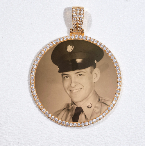 MEDIUM 3D CIRCLE CUSTOM PICTURE PENDANT