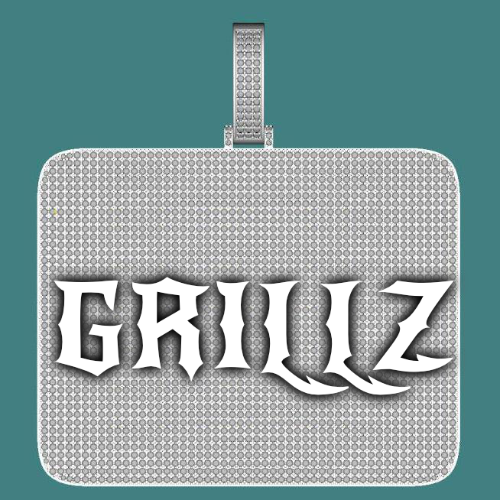 CUSTOM LETTER NECKLACE 3D BIG SQUARE