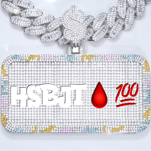 CUSTOM LETTER NECKLACE 3D COLORFUL SQUARE