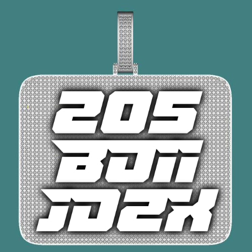 CUSTOM LETTER NECKLACE 3D BIG SQUARE