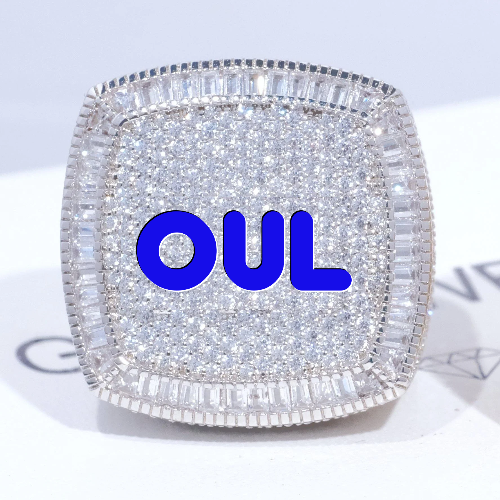 CUSTOM LETTER 3D ICED RING