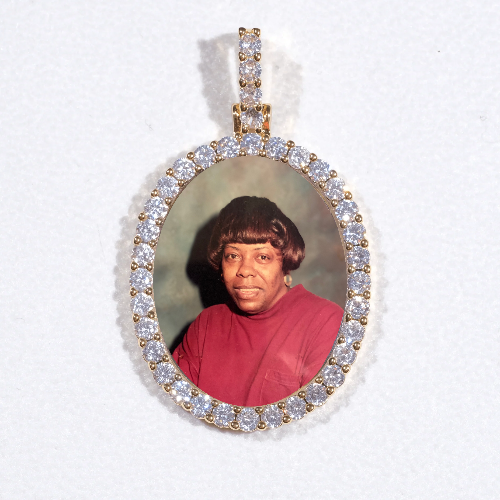 3D Oval Custom Picture Pendant