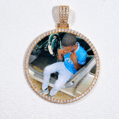 MEDIUM 3D CIRCLE CUSTOM PICTURE PENDANT