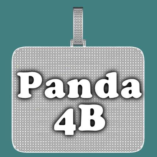 CUSTOM LETTER NECKLACE 3D BIG SQUARE