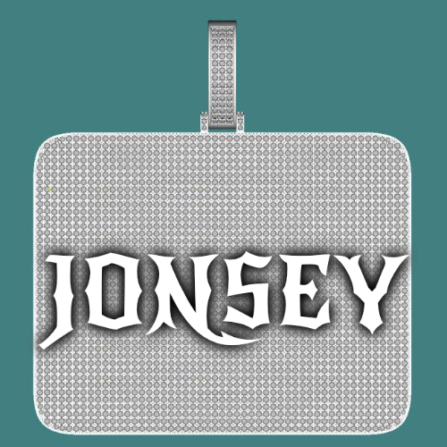 CUSTOM LETTER NECKLACE 3D BIG SQUARE