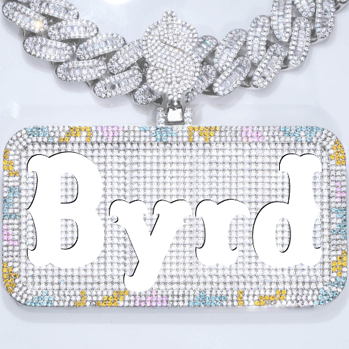 CUSTOM LETTER NECKLACE 3D COLORFUL SQUARE
