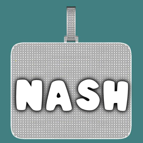 CUSTOM LETTER NECKLACE 3D BIG SQUARE