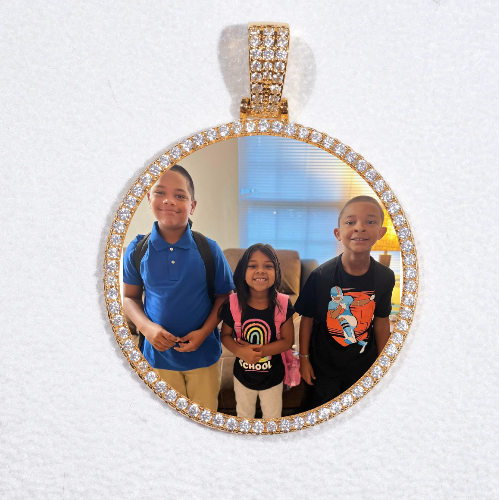 MEDIUM 3D CIRCLE CUSTOM PICTURE PENDANT