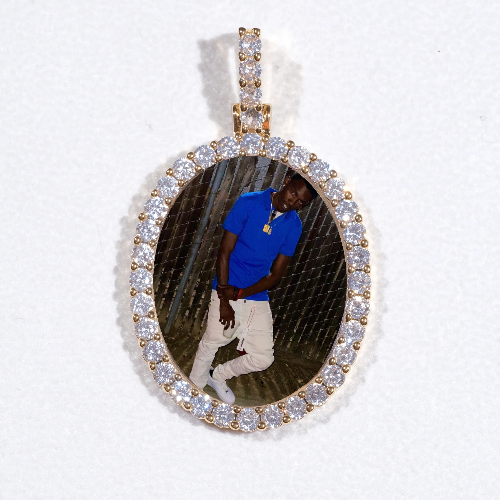 3D Oval Custom Picture Pendant