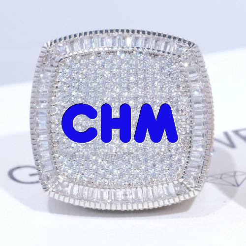 CUSTOM LETTER 3D ICED RING