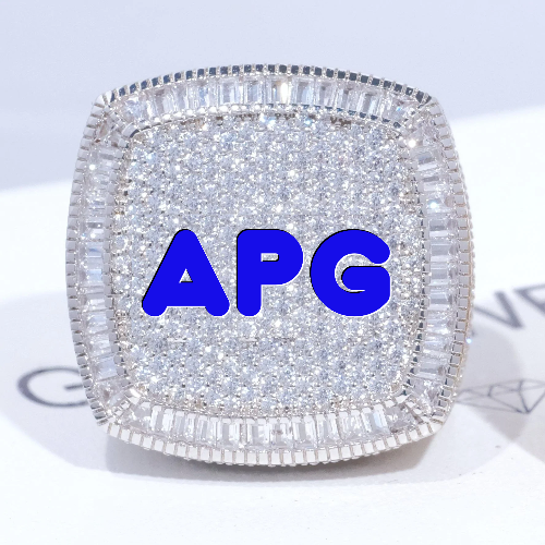 CUSTOM LETTER 3D ICED RING