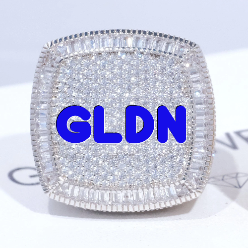 CUSTOM LETTER 3D ICED RING