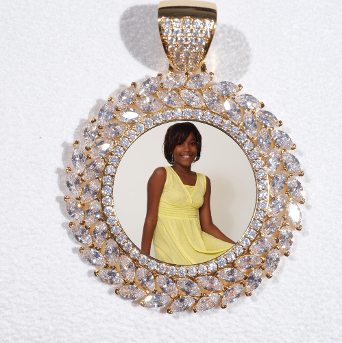 Large 3D Wheat Ear Custom Picture Pendant