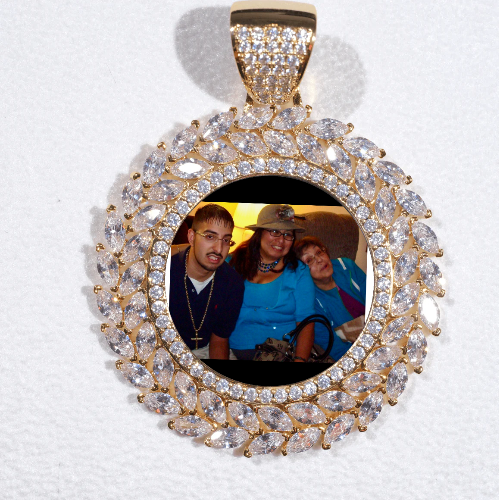 Large 3D Wheat Ear Custom Picture Pendant