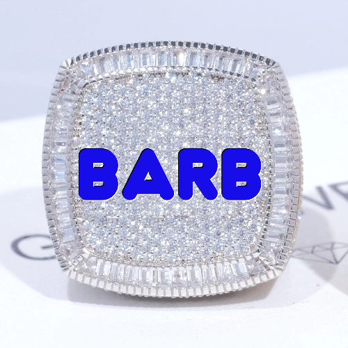 CUSTOM LETTER 3D ICED RING