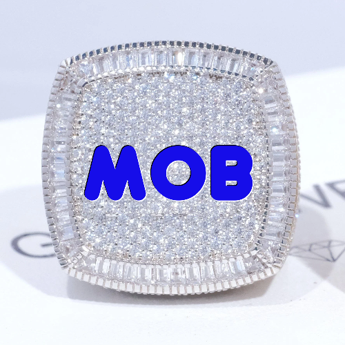 CUSTOM LETTER 3D ICED RING
