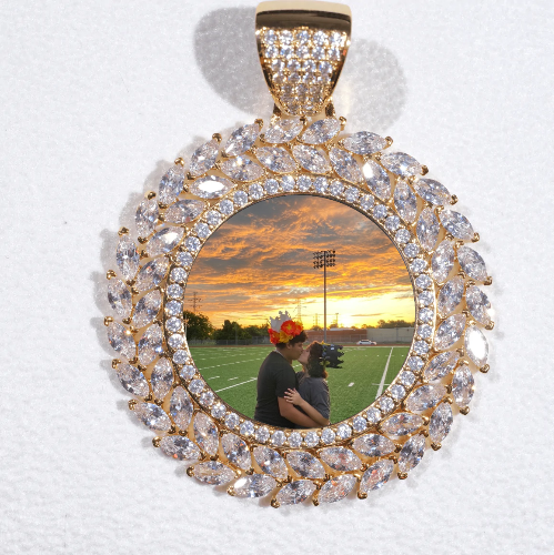 Large 3D Wheat Ear Custom Picture Pendant