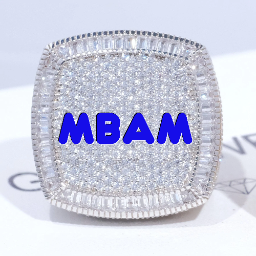 CUSTOM LETTER 3D ICED RING