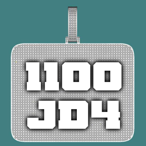 CUSTOM LETTER NECKLACE 3D BIG SQUARE