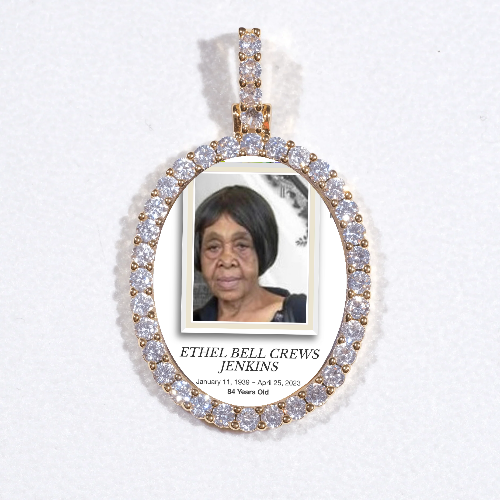 3D Oval Custom Picture Pendant